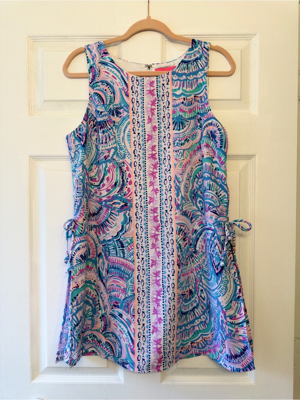 Lilly Pulitzer Donna Romper Dress Skort in Happy as a Clam Print Women's Size 8
